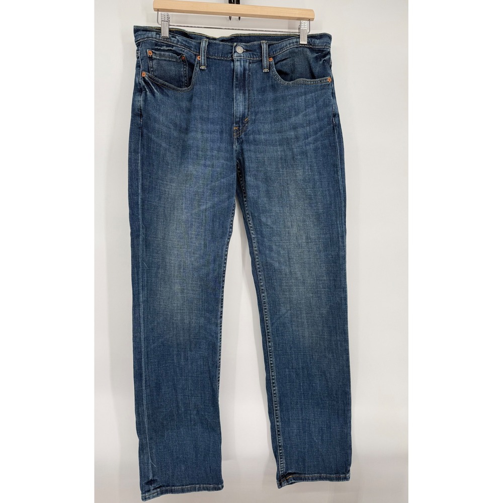 Levis 514 Straight Fit Mens Jeans Medium Wash‎ Blue Denim Sz 34